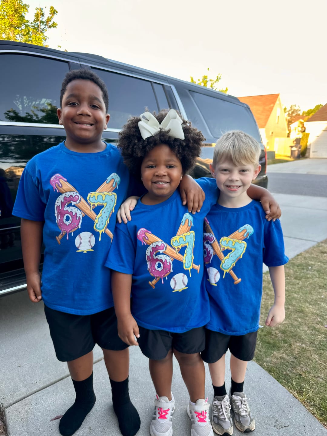 Customer photo review of Baseball Drip 67 Kids T-Shirt