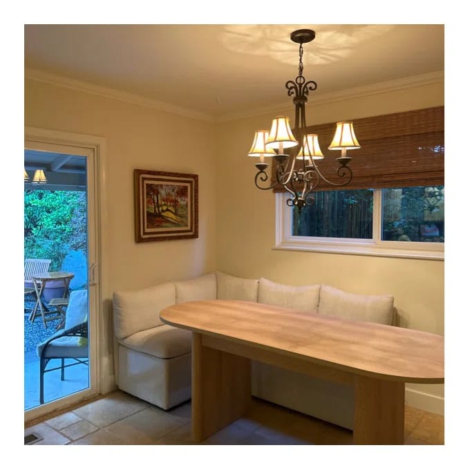 Customer photo review of Todd Japandi Extendable Oval Wood Fluted Dining Table Seats 4–6 (63"–78.7")