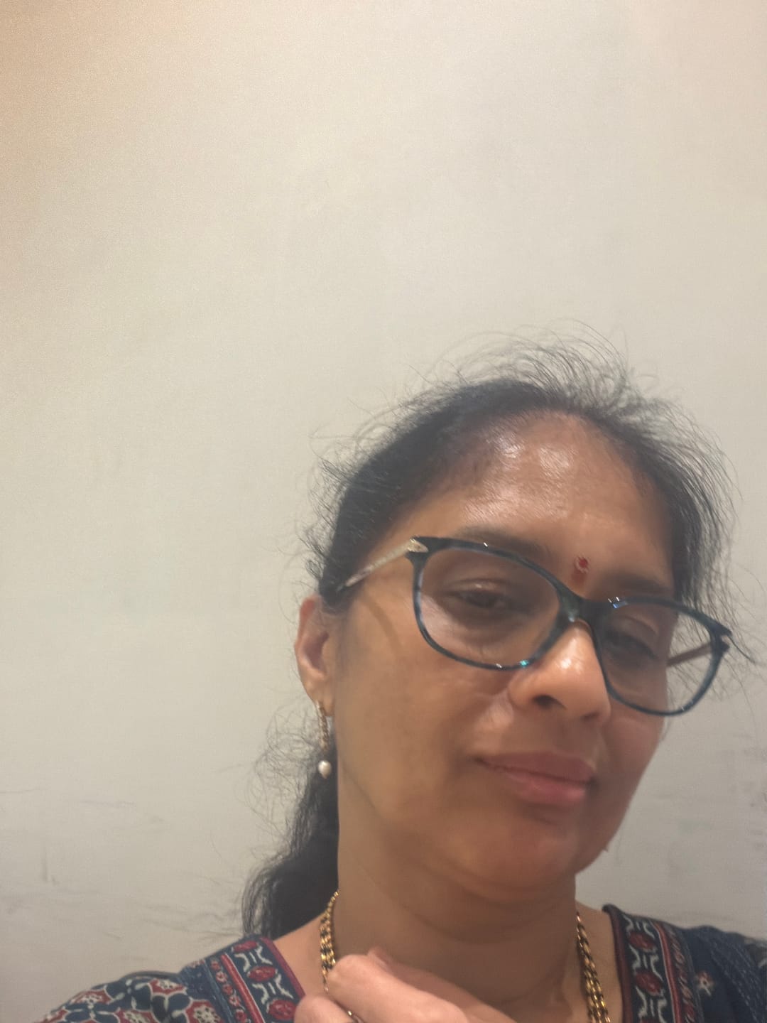 Customer photo review of Pearl Drop Diamond Earrings