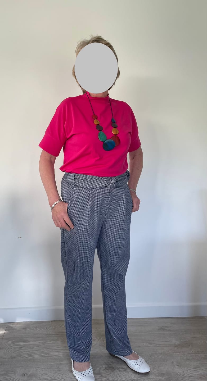 Customer photo review of Mini Dogtooth Stretch Wool Fabric