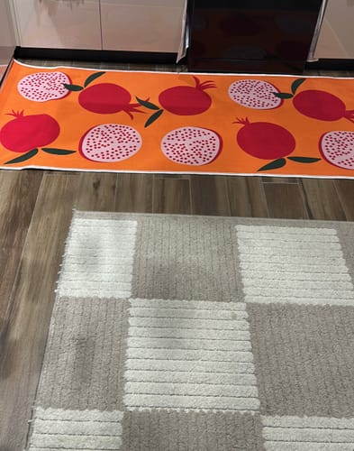 Customer photo review of Rembaka Kitchen Printed Rug