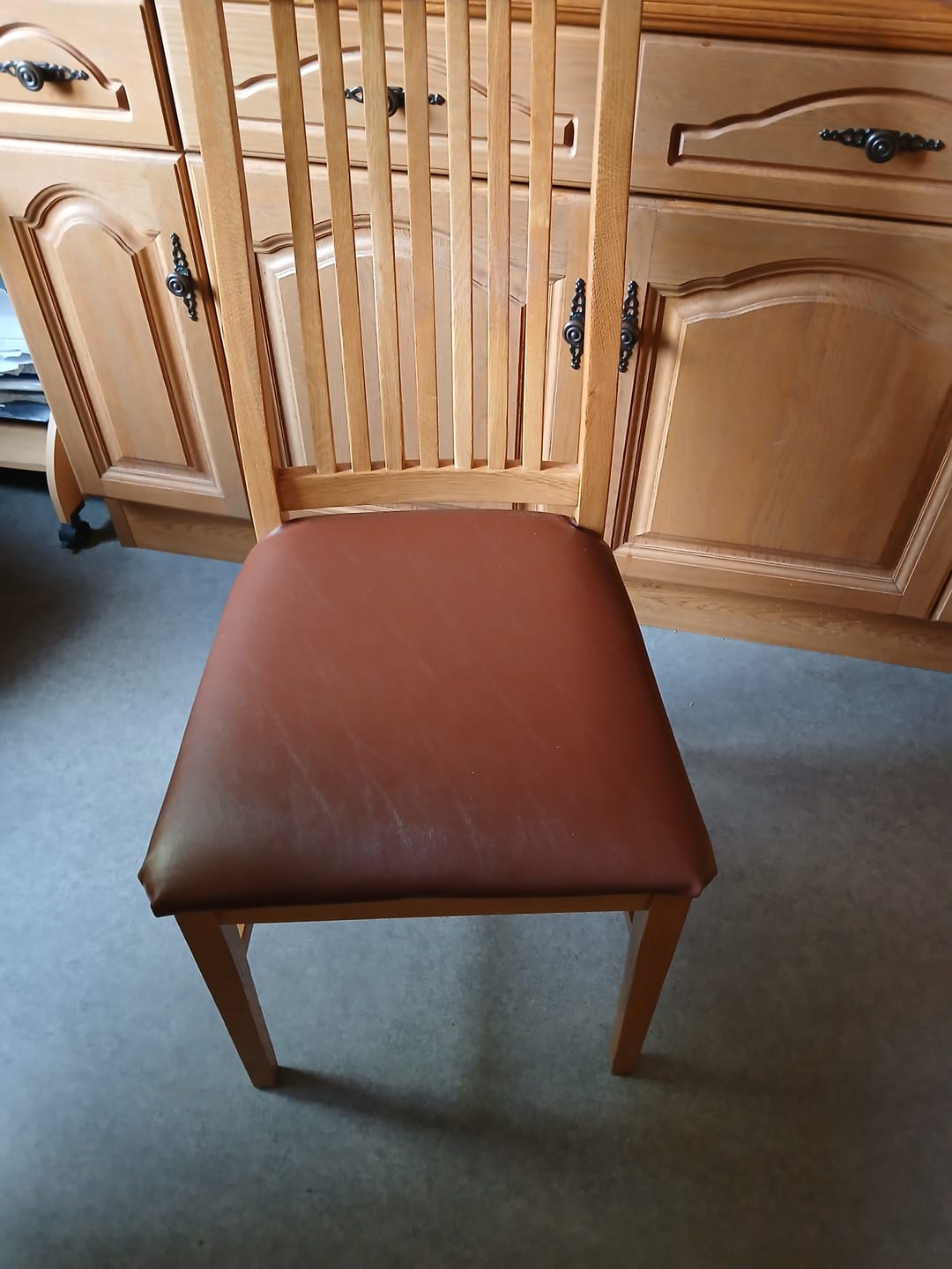 Customer photo review of Plain Upholstery Faux Leather Fabric