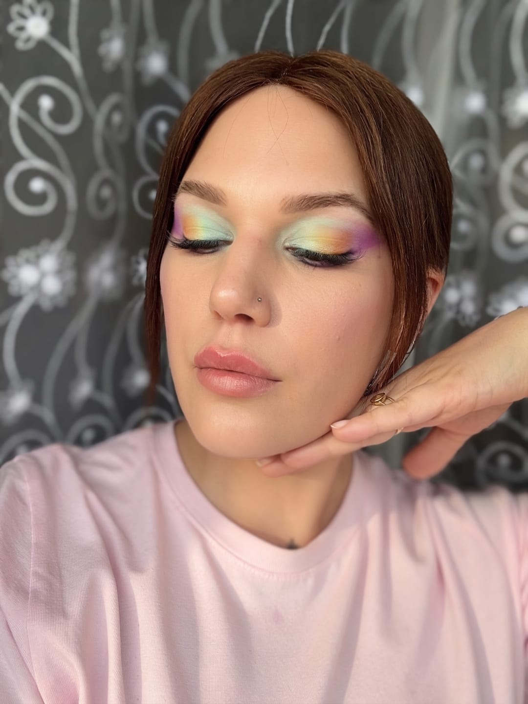 Customer photo review of P. Louise Unlock Your Creativity Rainbow Eyeshadow Palette