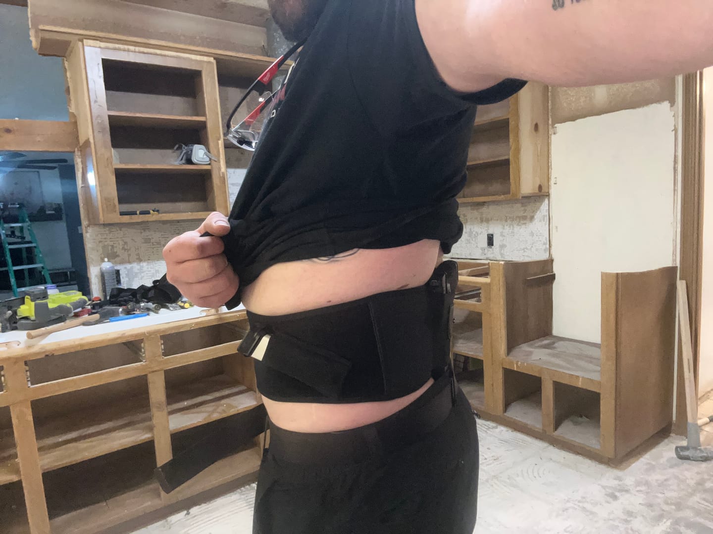 Customer photo review of BravoBelt Belly Band Holster for Concealed Carry - Unisex - Black