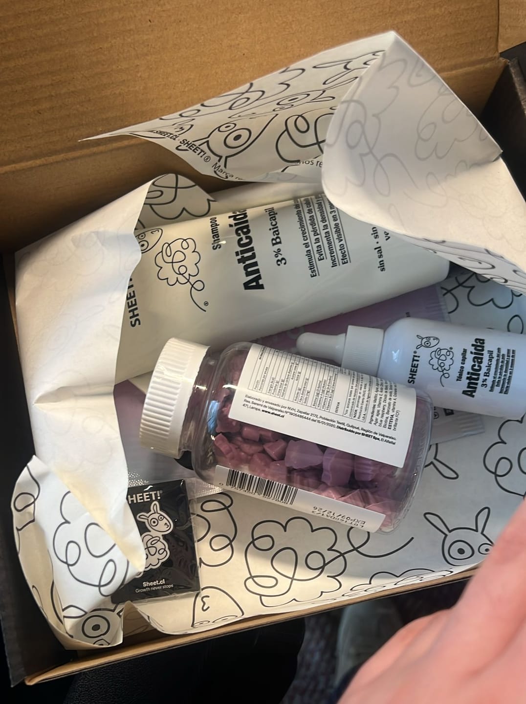 Customer photo review of Tratamiento Anticaída x 1 Mes + Vitaminas para el Pelo