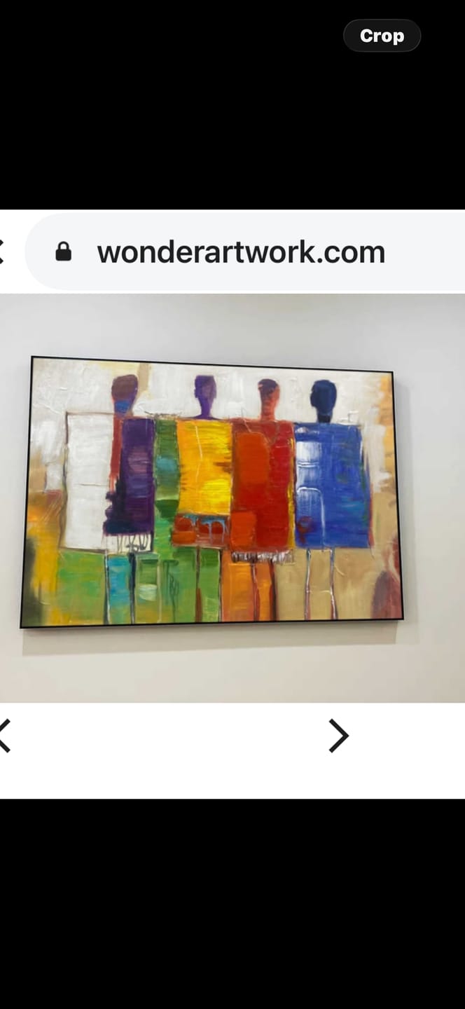 Customer photo review of Abstract People Canvas Art #AE003