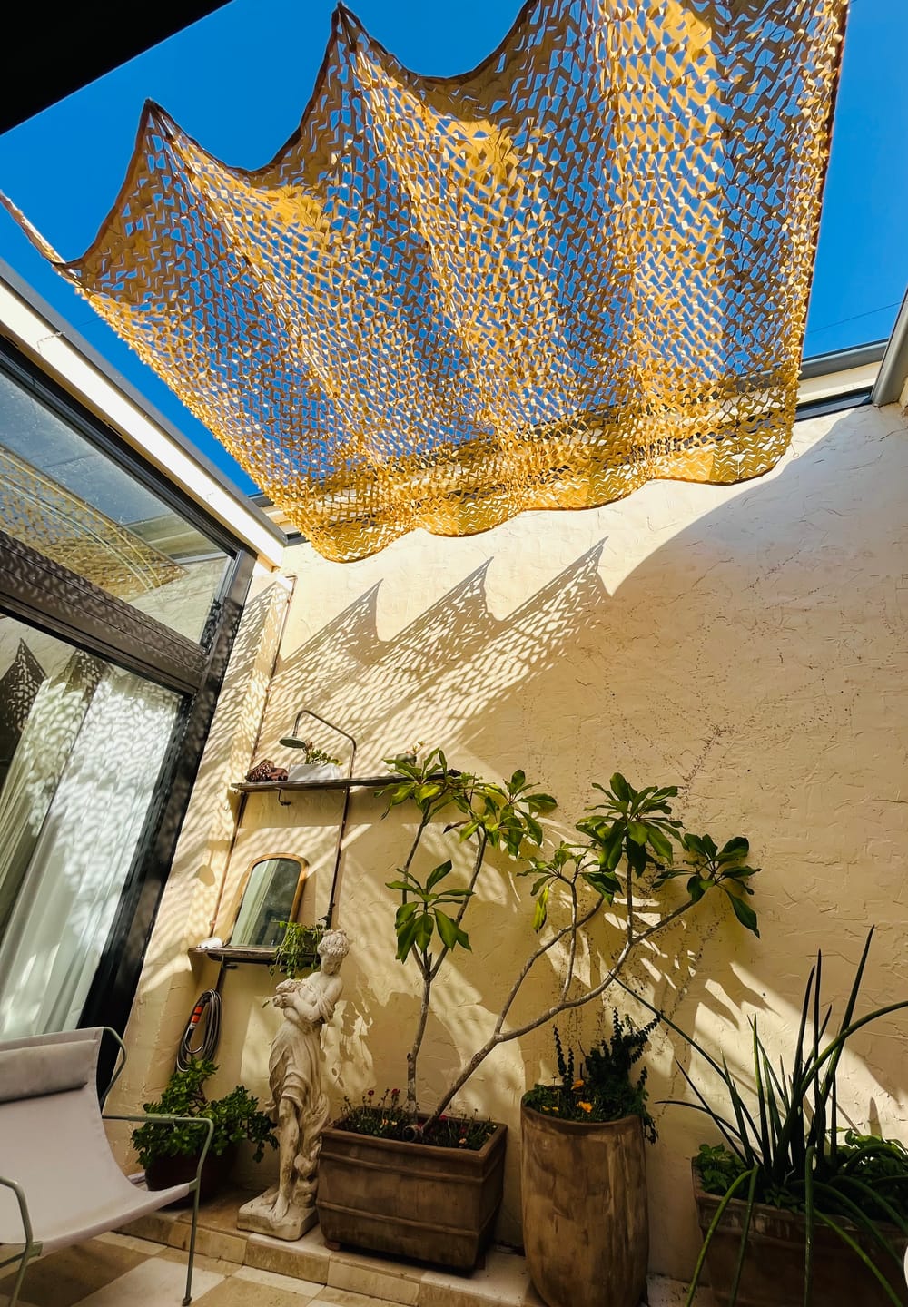 Customer photo review of Desert Camo Netting Sun Shade