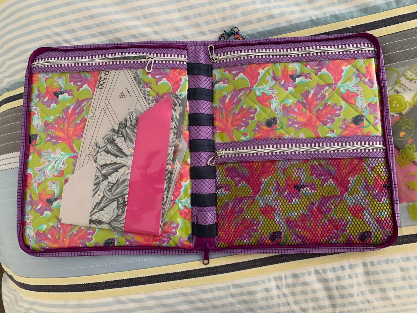 Customer photo review of Purple Stripes - #5 Silver Nylon Coil Zipper Tape