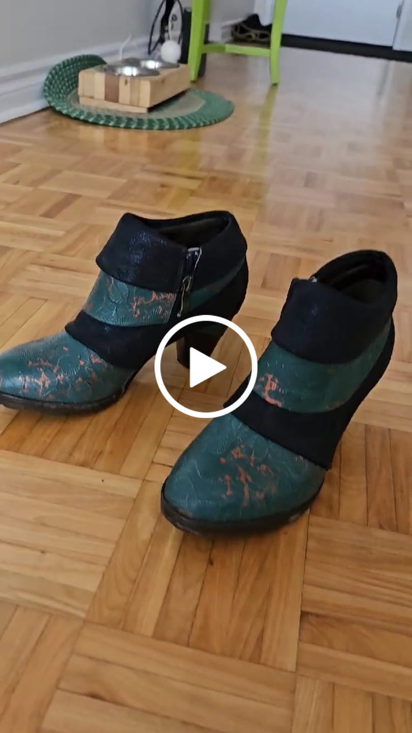 Customer video review of Handmade Floral Embossed Ankle Boots