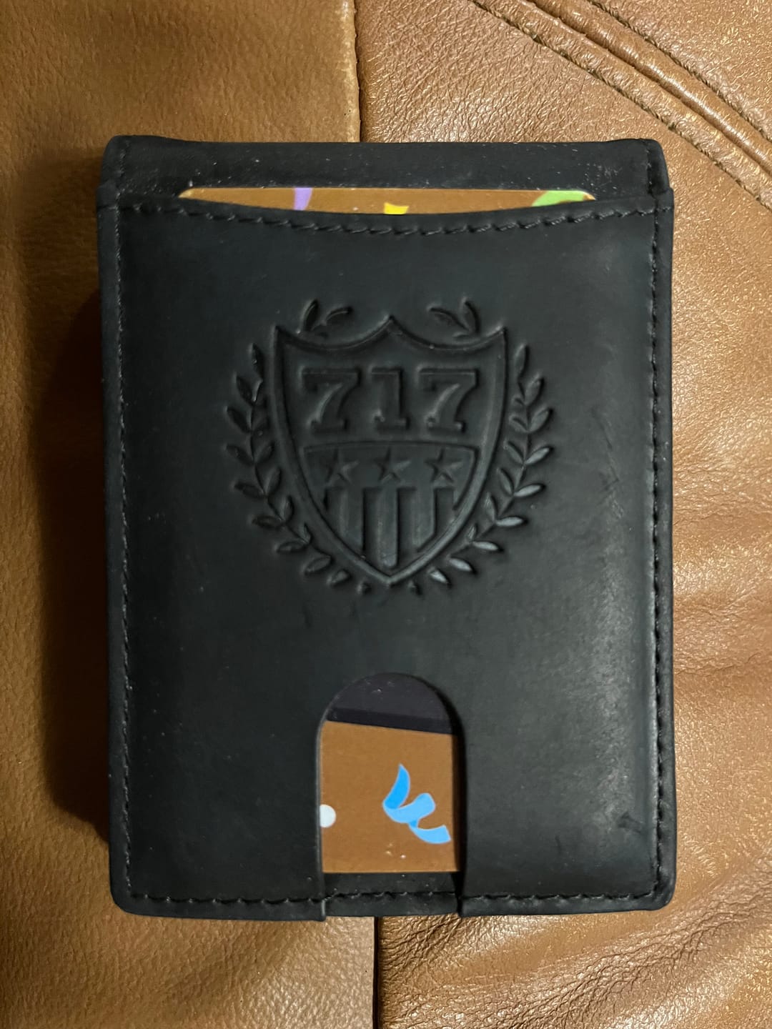 Customer photo review of 717 Leather Wallet