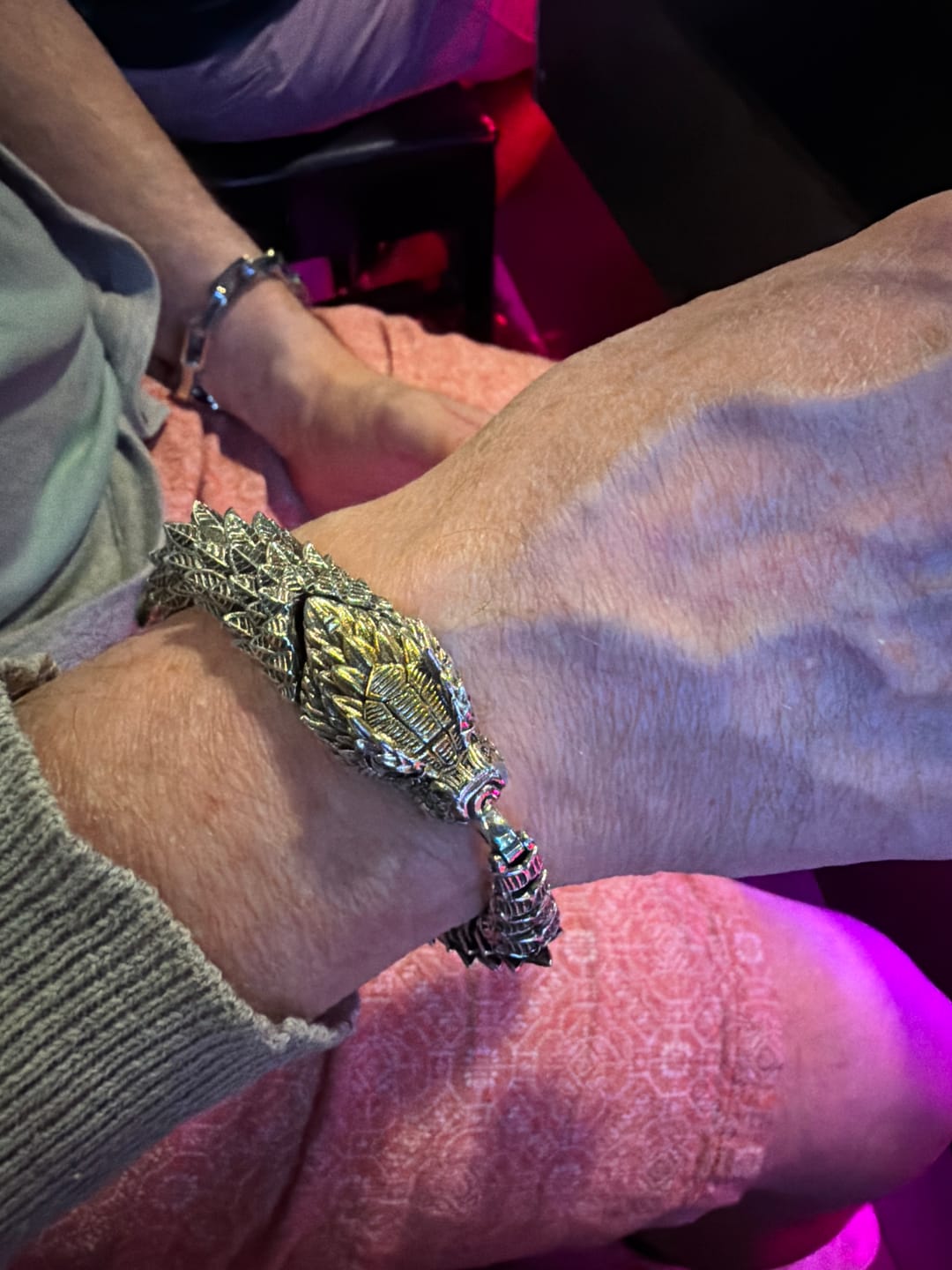 Customer photo review of JÖRMUNGANDR - The World Serpent Bracelet | Handcrafted Stainless Steel Viking Jewelry