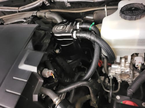 Customer photo review of 05-15 4.0L V6 Toyota Tacoma Catch Can Kit