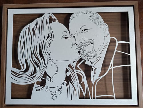 Customer photo review of Custom Metal Portrait