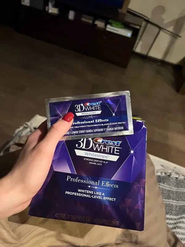Customer photo review of Crest 3D Whitestrips Professional Effects