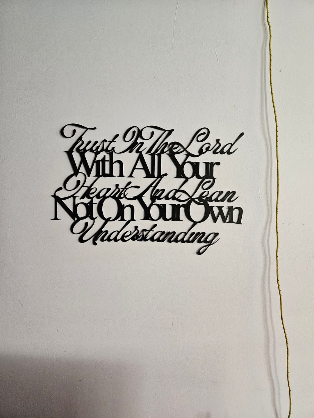 Customer photo review of Christianartworkshop Trust In The Lord Proverbs 3:5 Metal Wall Decor: Embody His Guiding Wisdom
