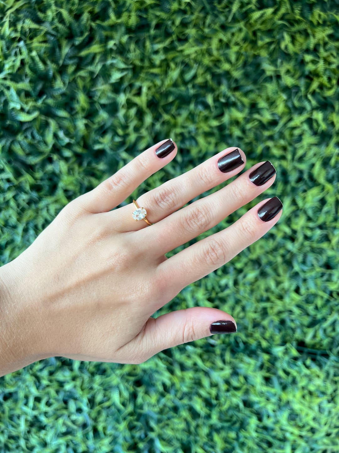 Customer photo review of Anel Solitário Lumière Banhado em Ouro 18k