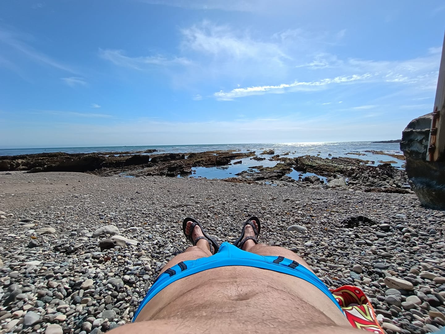Customer photo review of Men's Large Pouch Sexy Beach Swim Brief