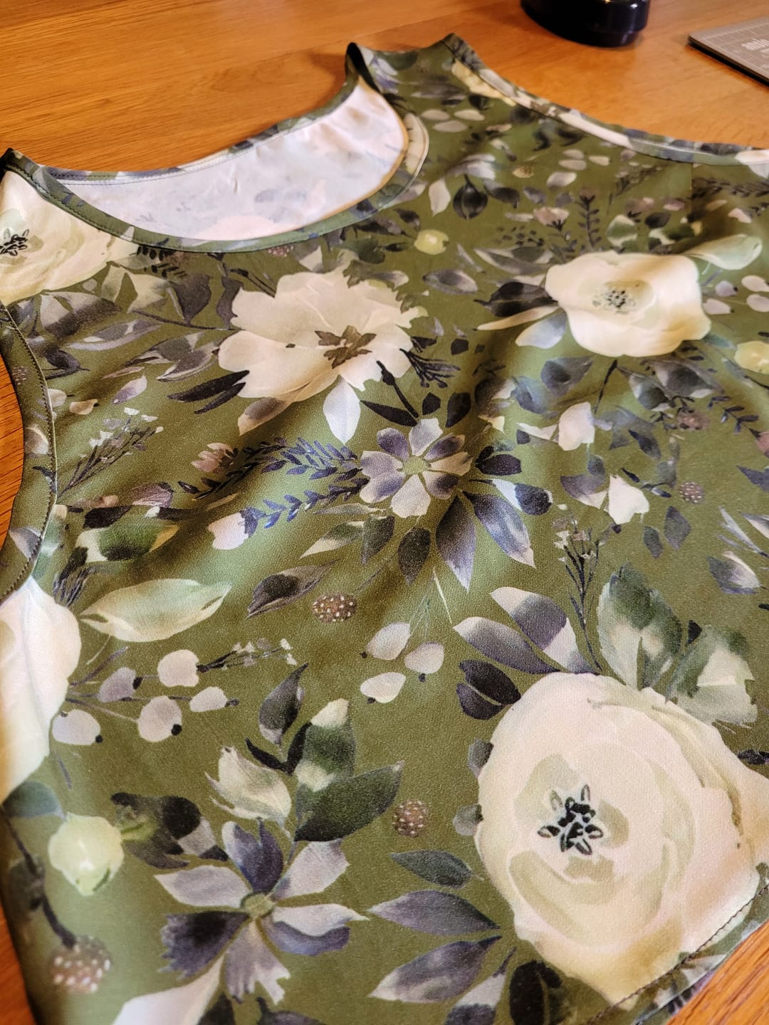 Customer photo review of Coastal Floral Viscose Satin Fabric