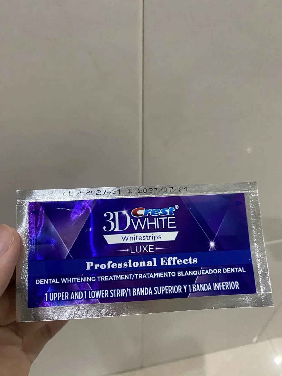 Customer photo review of Crest 3D Whitestrips Professional Effects