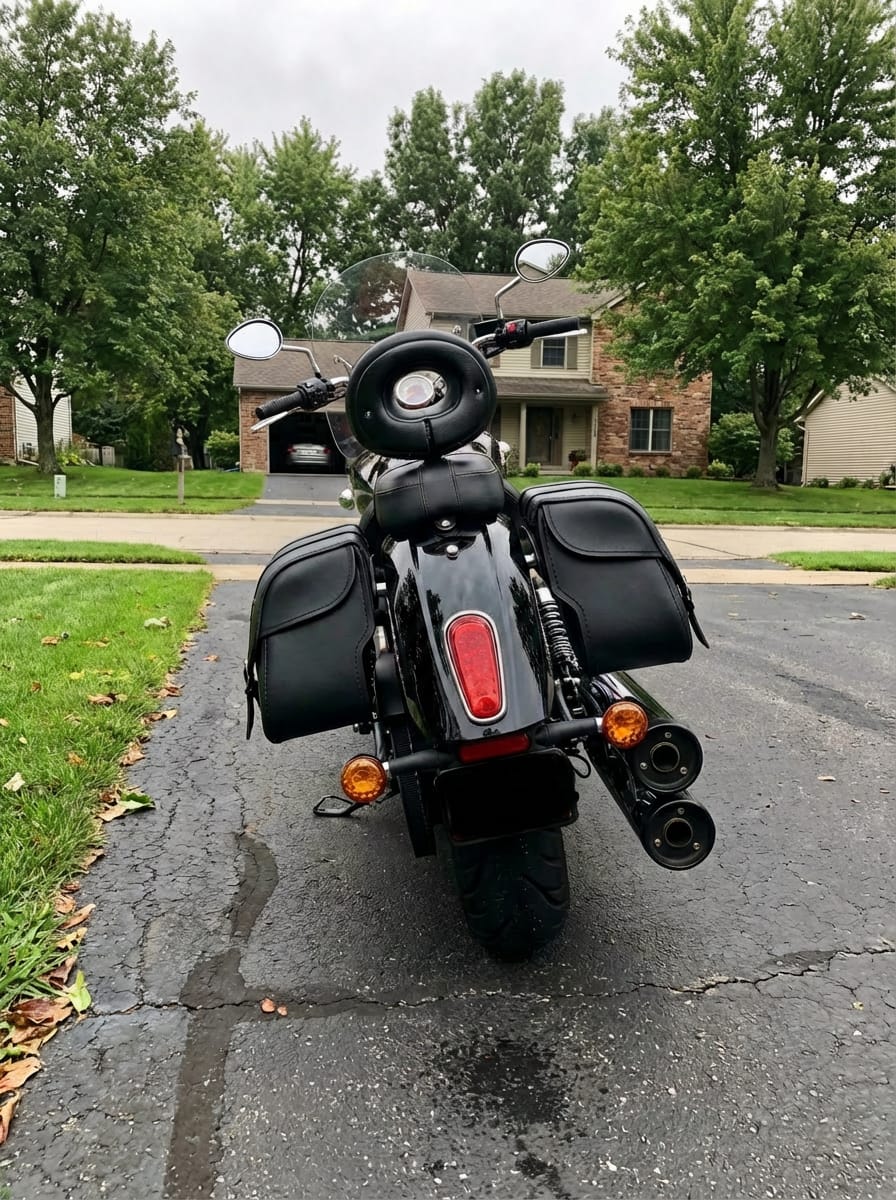 Customer photo review of 25L - SpiritBlade Large Indian Scout Classic 2025+ Leather Motorcycle Saddlebags
