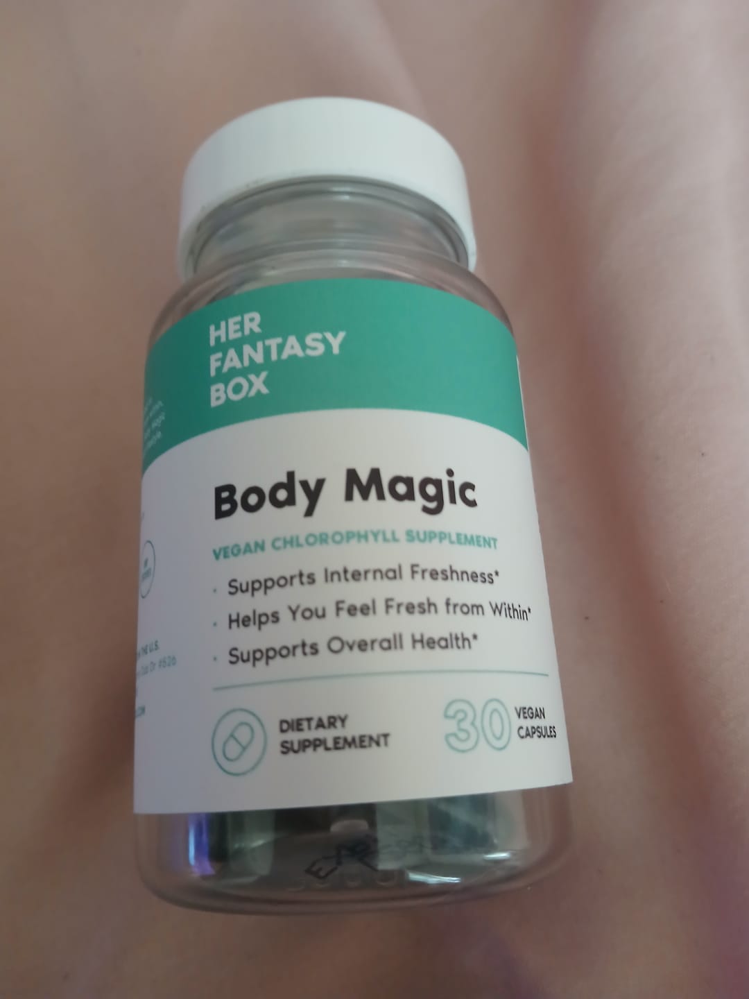 Customer photo review of Body Magic Chlorophyll Pill - For Body Odor, Detox & Skin