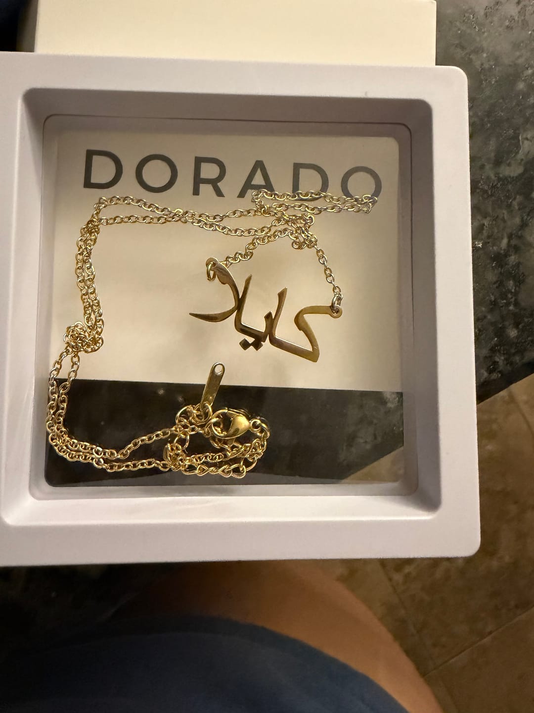 Customer photo review of Arabic Name Necklace