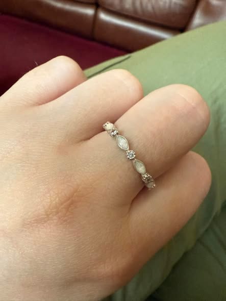 Customer photo review of Keepsake Dainty Sparkle Full Marquise Ring