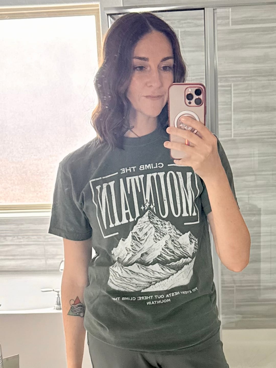 Customer photo review of Climb the Mountain comfort colors Shirt | ACOTAR Merch