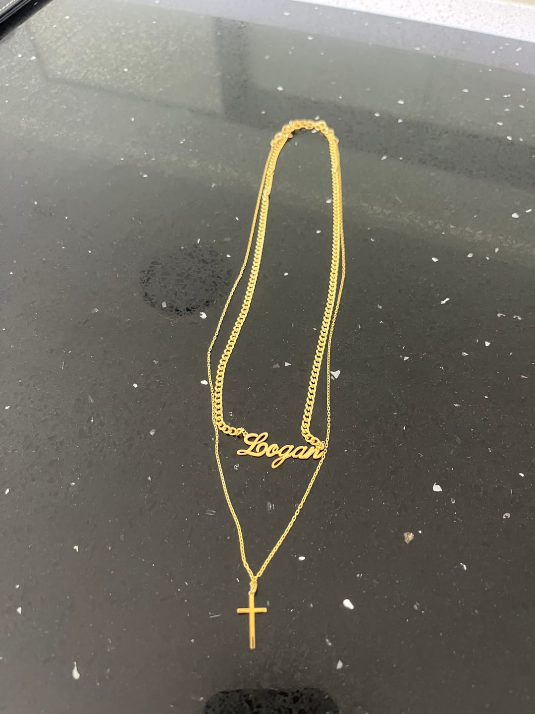 Customer photo review of Personalized Name Necklace