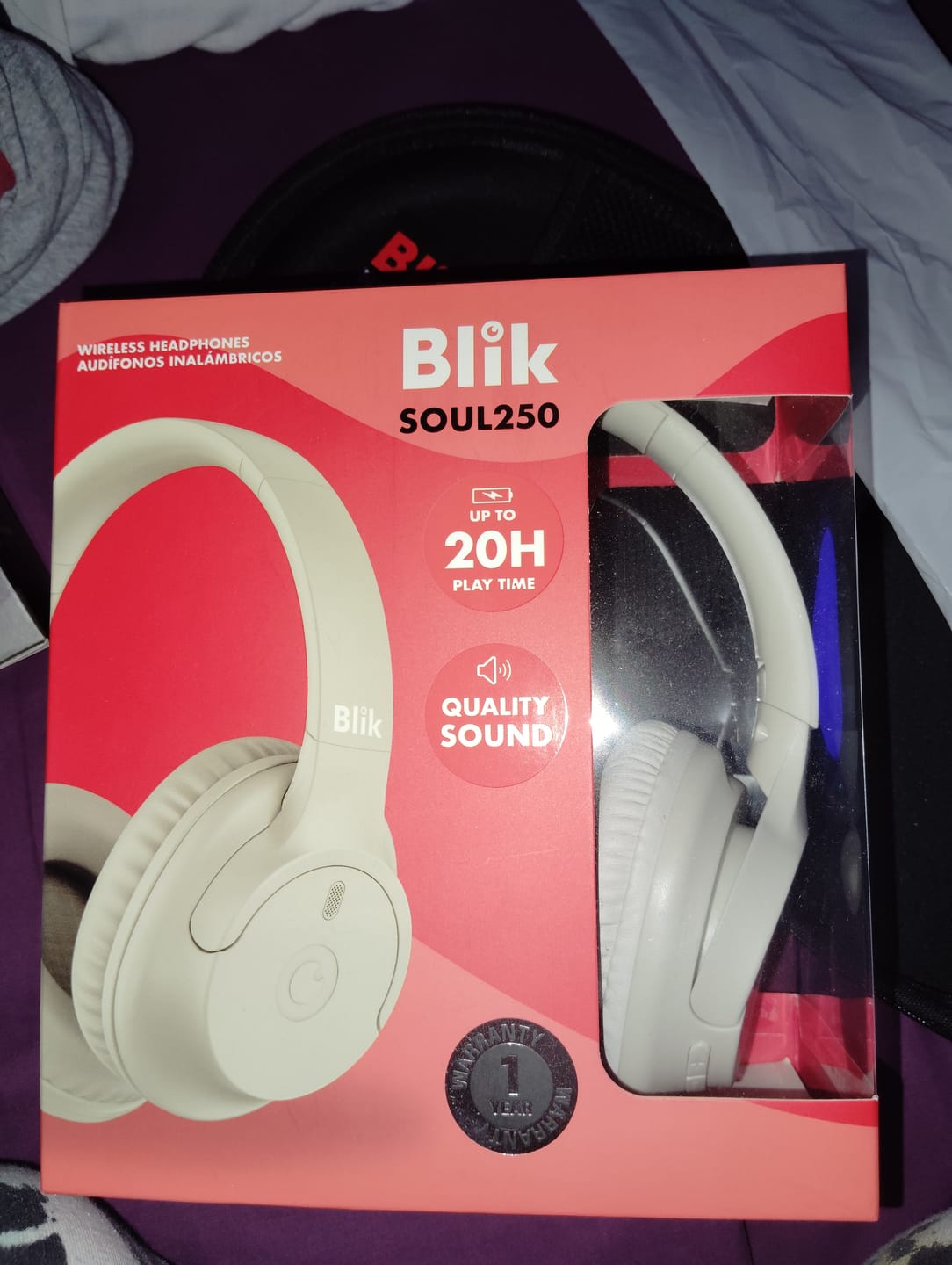 Customer photo review of Audifonos Bluetooth Inalambricos Blik Soul250 Gris 20 Hrs