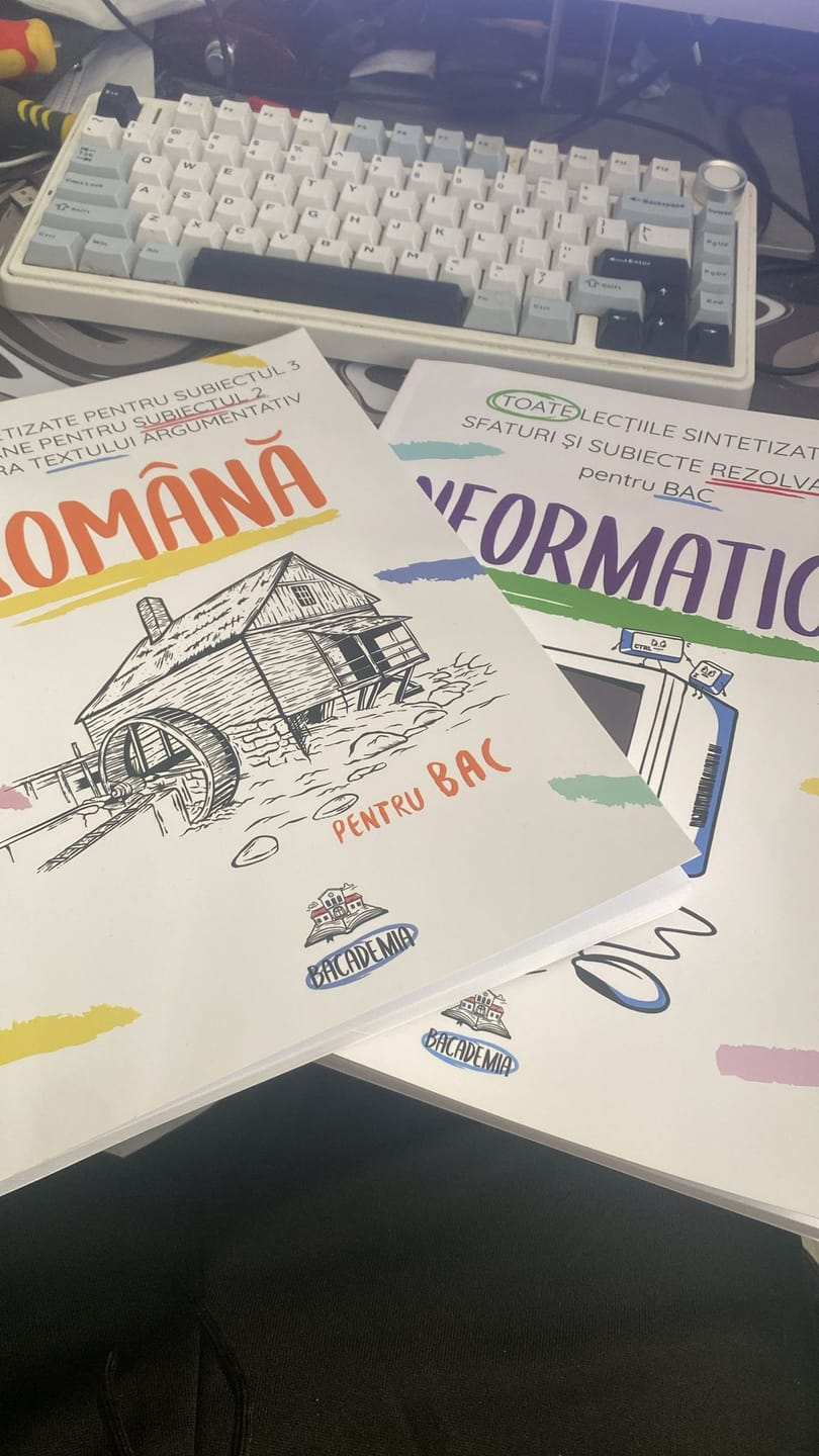 Customer photo review of Pachet Bacalaureat (Română + Informatică) Bacademia