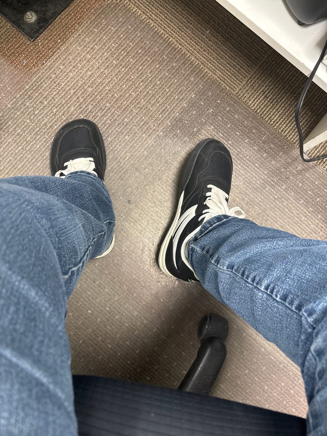 Customer photo review of Heather - Wide Toe Sneakers