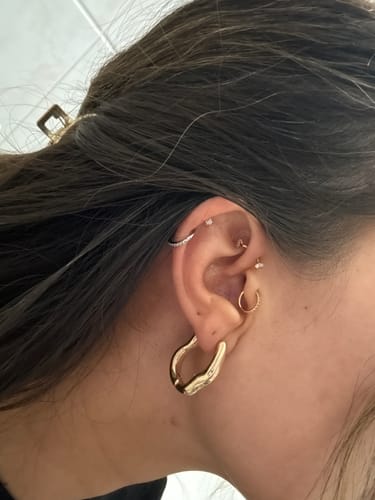 Customer photo review of Crystal Banana Piercing - Titan