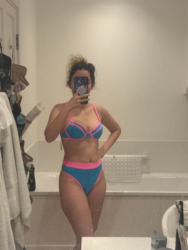 Customer photo review of CHLOE Hard Candy High Rise Bikini Bottom