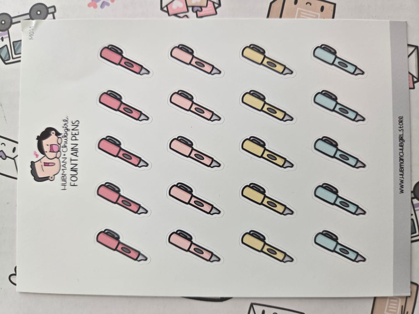 Customer photo review of Pink Fountain Pens Planner Stickers