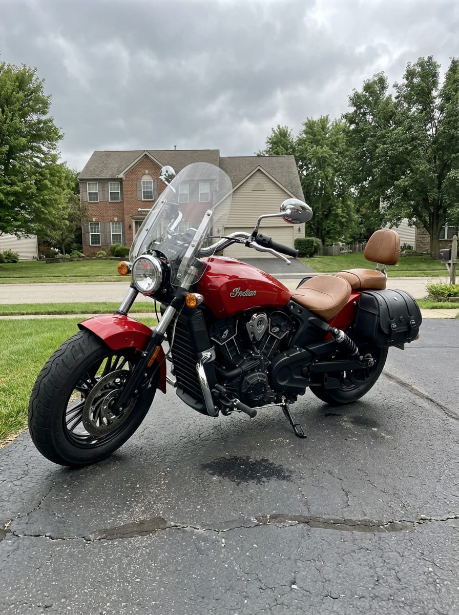 Customer photo review of 25L - SpiritBlade Large Indian Scout Sixty Classic 2025+ Leather Motorcycle Saddlebags