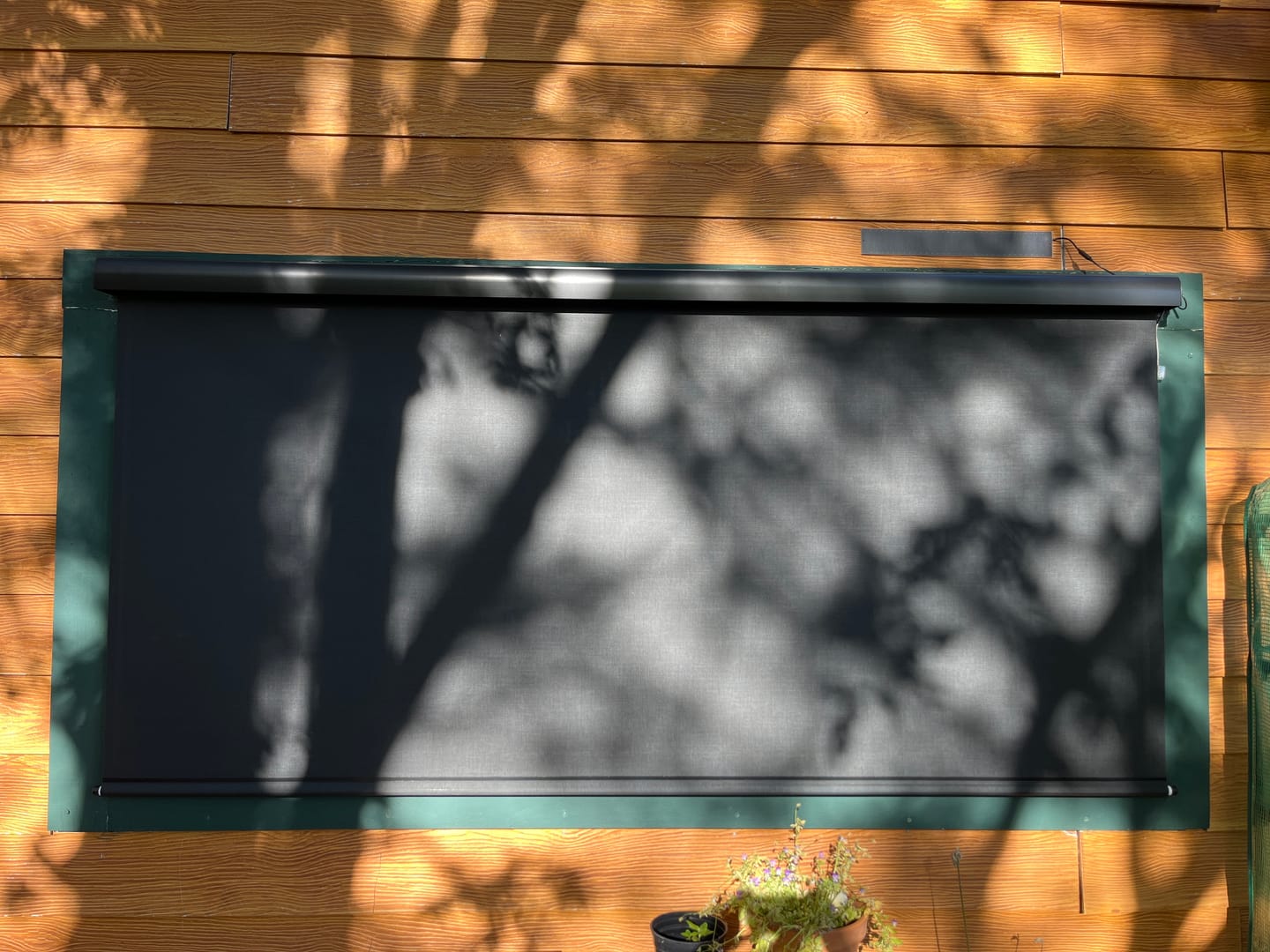 Customer photo review of SmartWings Motorized Outdoor Shades 1%/3%/5% Openness