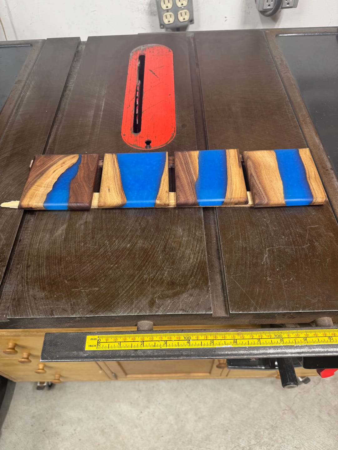 Customer photo review of 16.5x4x1" Silicone Mold For Epoxy Resin - Coaster Mold + Long Cheeseboards