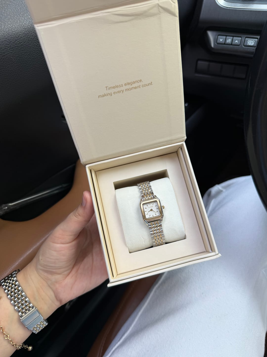 Customer photo review of Macy Petite Gold Silver