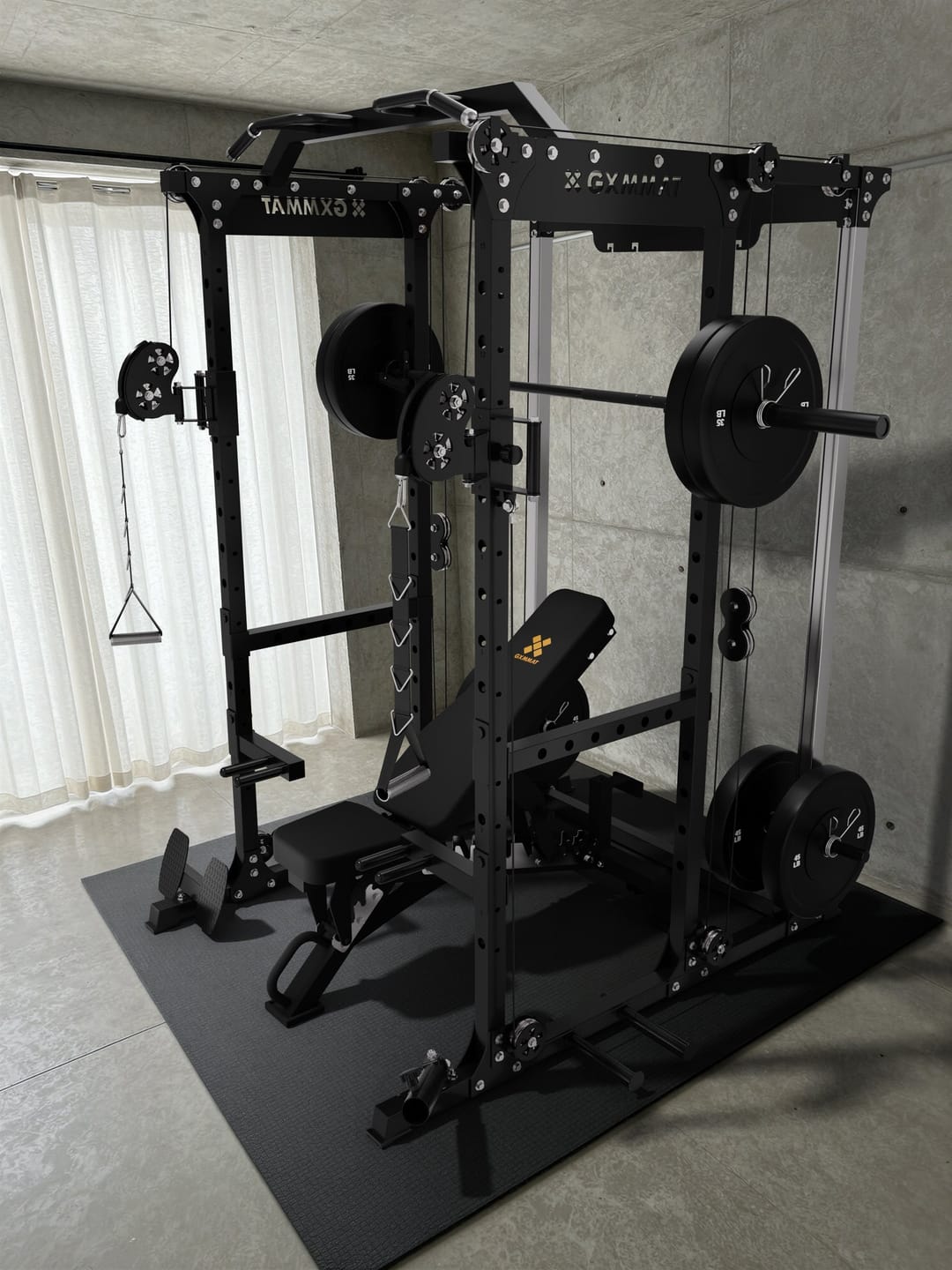 Customer photo review of GXMMAT X6 Power Rack + Weight Bench + Barbell Package