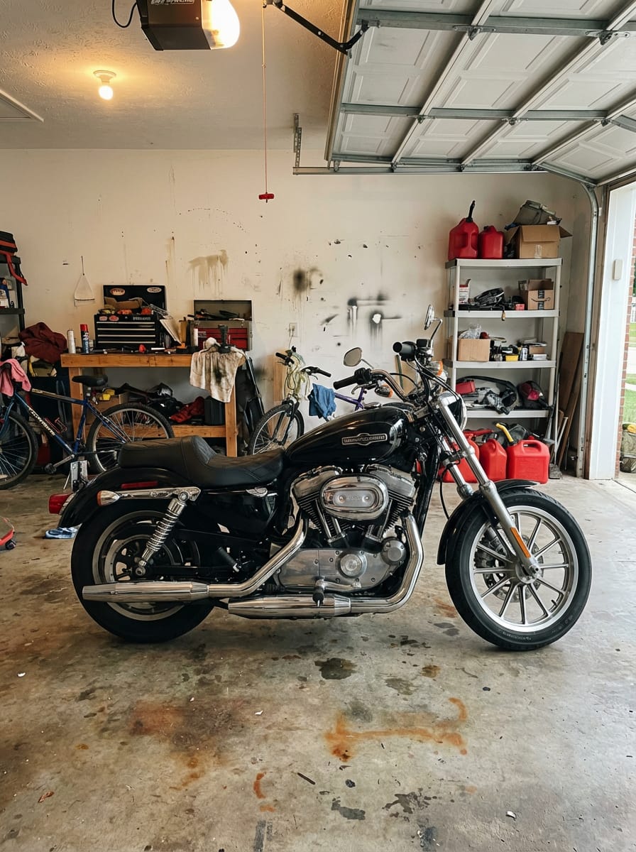 Customer photo review of Iron Born Diamond Stitch 2-Up Seat For Harley Sportster 1200 Low XL1200L Black