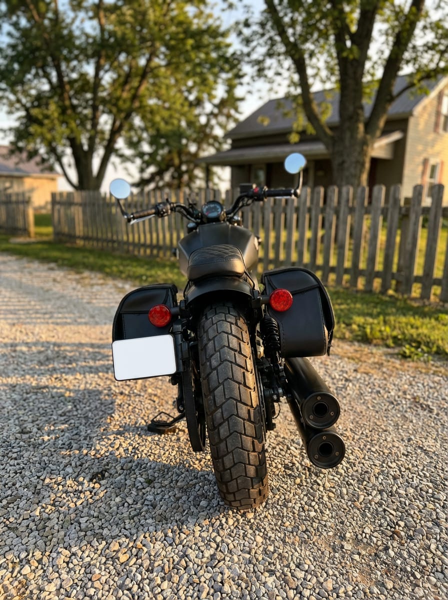 Customer photo review of 25L - SpiritBlade Large 2025+ Indian Scout Bobber Leather Motorcycle Saddlebags