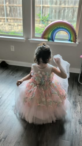 Customer photo review of Children's Birthday Dresses Girls Party Princess Dresses Flower Girl Dresses