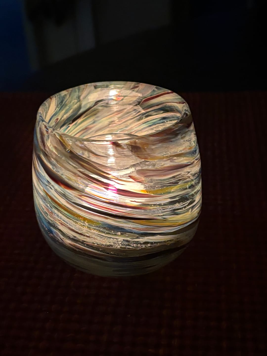 Customer photo review of Glass Votive with Infused Cremation Ashes