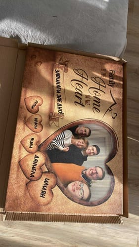 Customer photo review of Personalized Canvas Print "Love" | For 2–6 Names