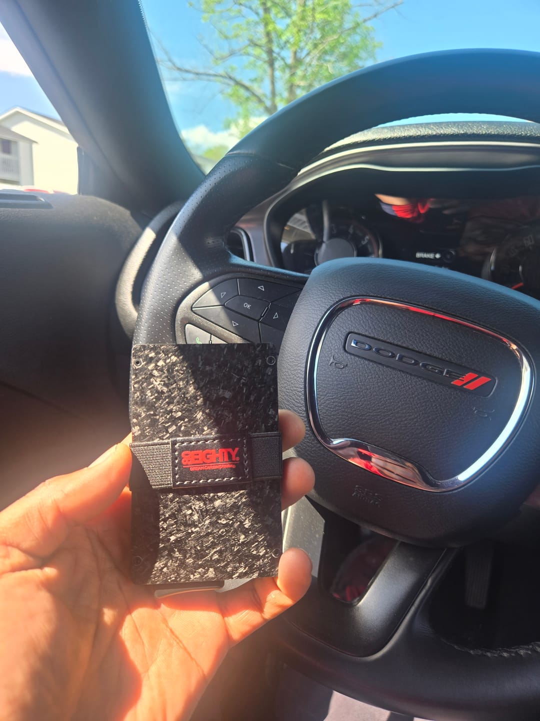 Customer photo review of 80Eighty® Minimalist Forged Carbon Wallet