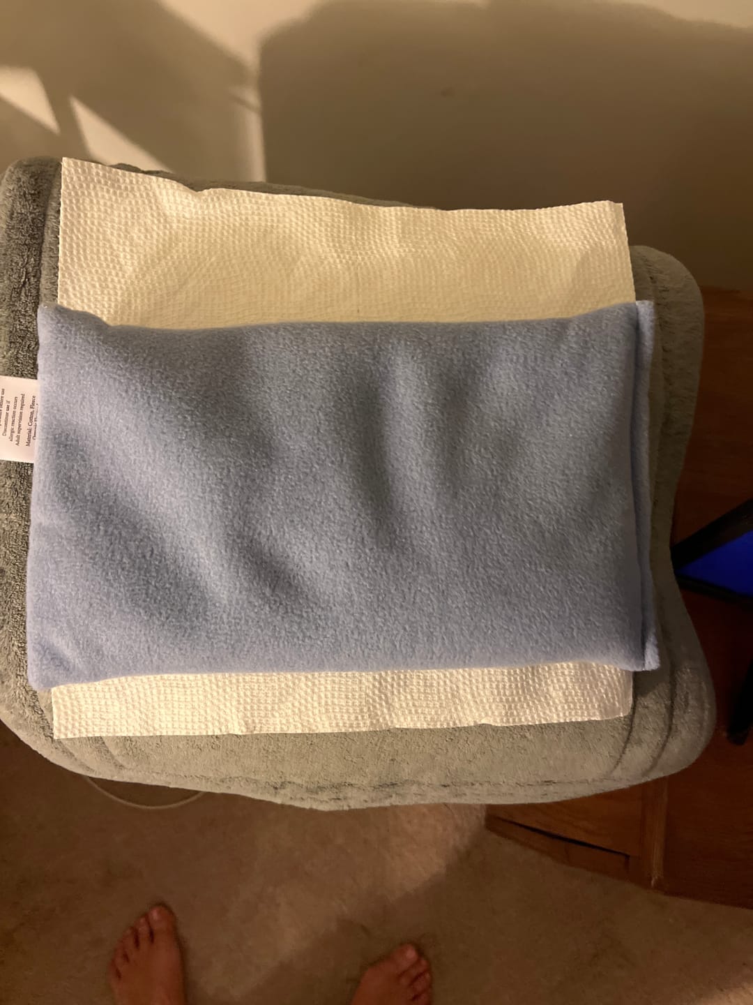 Customer photo review of Hot Therapy Relief Microwavable Heating Pad, 12" x 7"