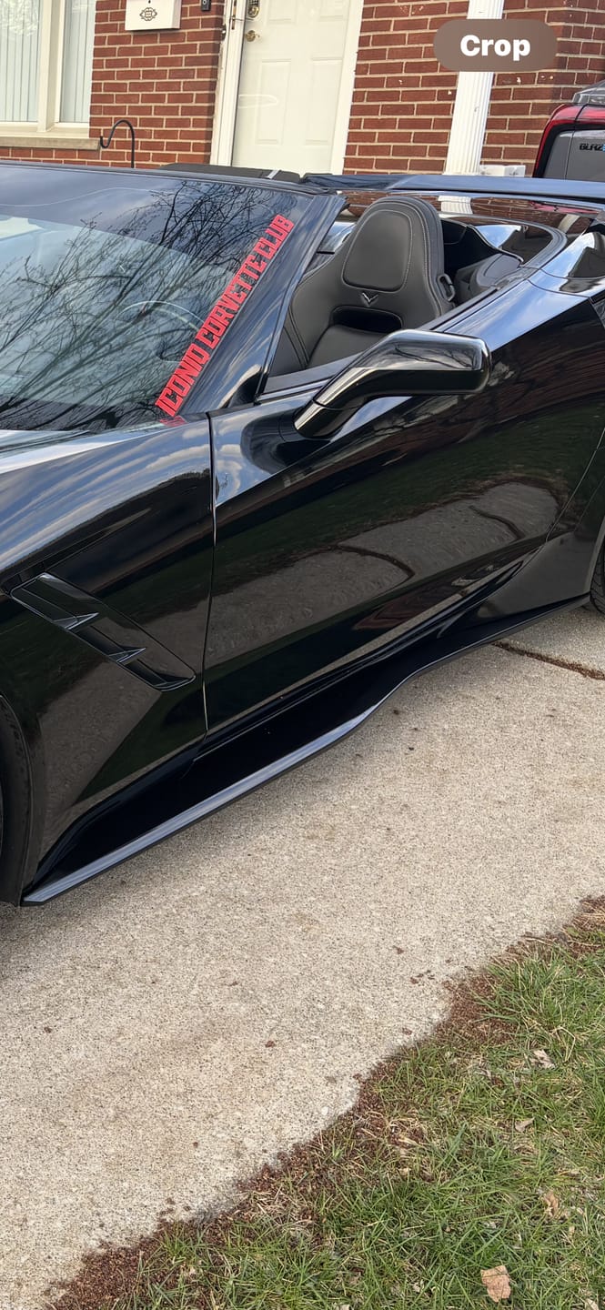 Customer photo review of Corvette C7 Z06 Conversion Side Skirts Rocker Panels