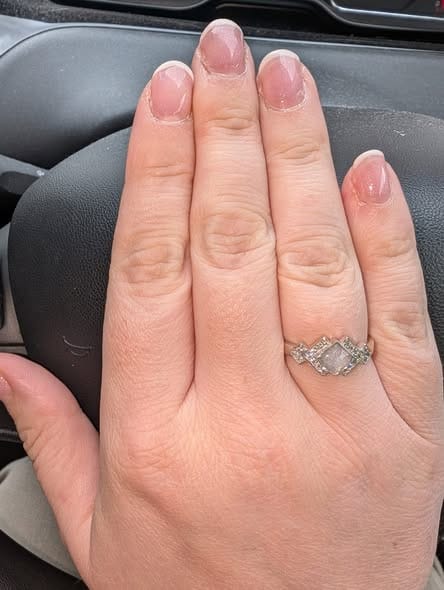Customer photo review of Keepsake Avant-garde Art Deco Cubic Zirconia Memorial Ring