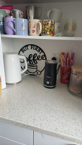 Customer photo review of But First Coffee Wall Art